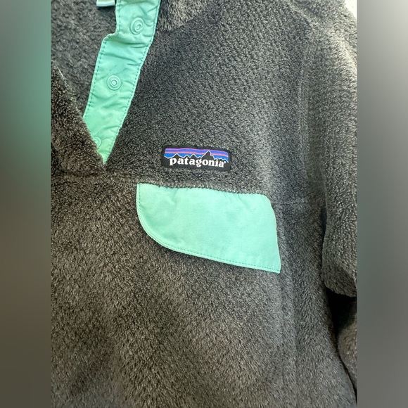 Patagonia Womens Pullover Gray Synchilla Fuzzy Fleece 1/4 Zip Size‎ Small - Picture 2 of 11